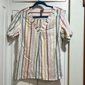 Briana & Em stitch fix linen striped top